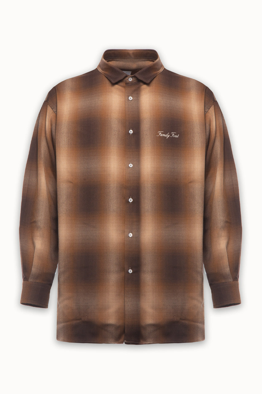 Shirt “FW24” Check Faded Beige