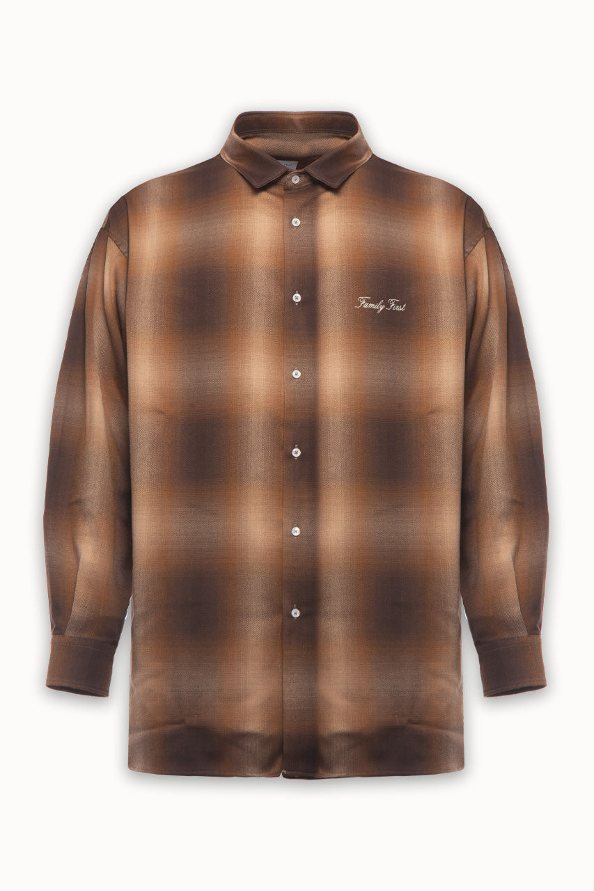 Shirt “FW24” Check Faded Beige